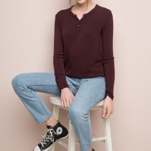 Brandy Melville Maroon Callan Sweater